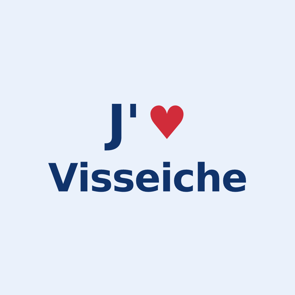 Sticker personnalisé Visseiche — design « J'aime Visseiche » imprimé sur le sticker