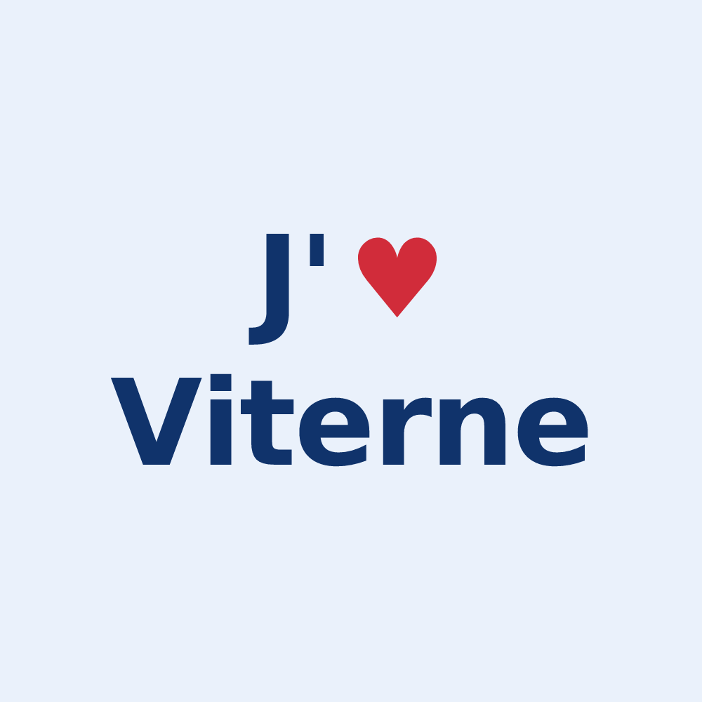 Sticker personnalisé Viterne — design « J'aime Viterne » imprimé sur le sticker