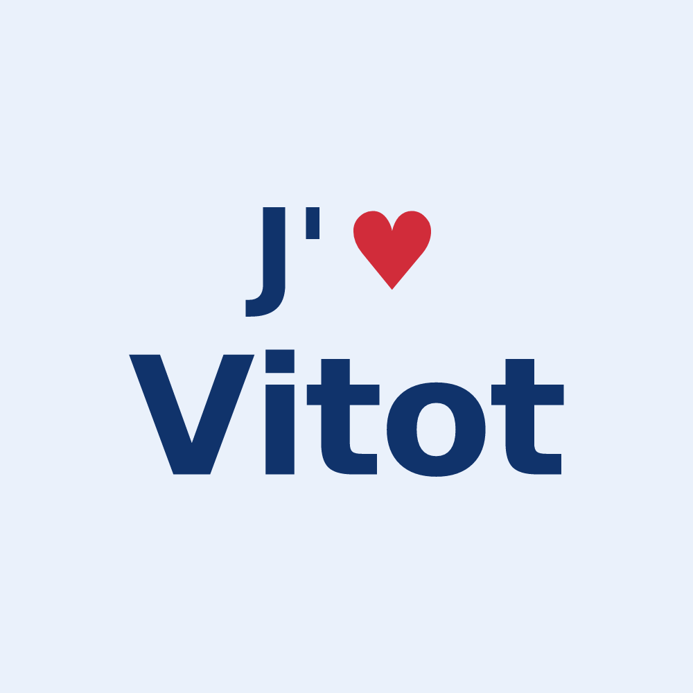 Sticker personnalisé Vitot — design J'aime Vitot