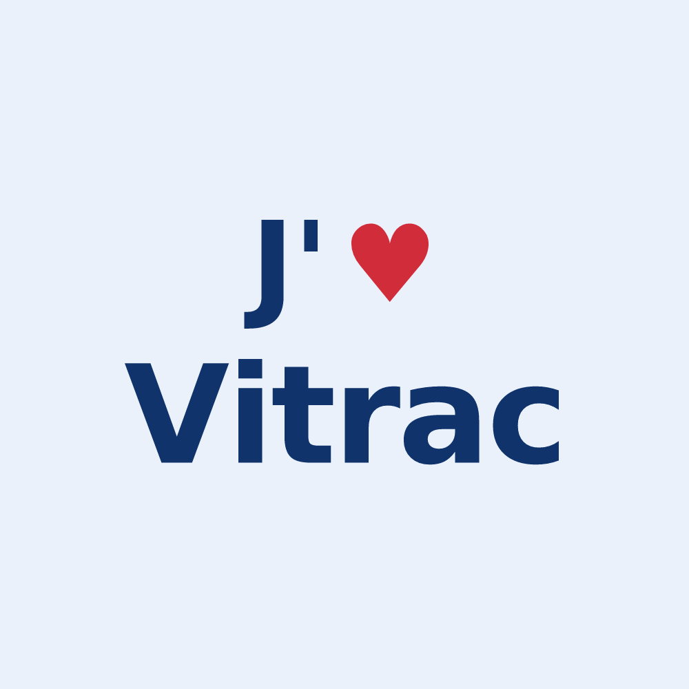 Sticker personnalisé Vitrac — design J'aime Vitrac