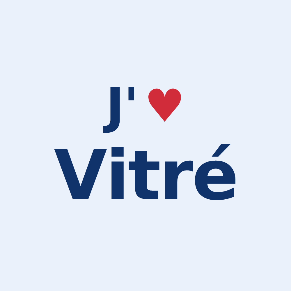 Sticker personnalisé Vitré — design J'aime Vitré