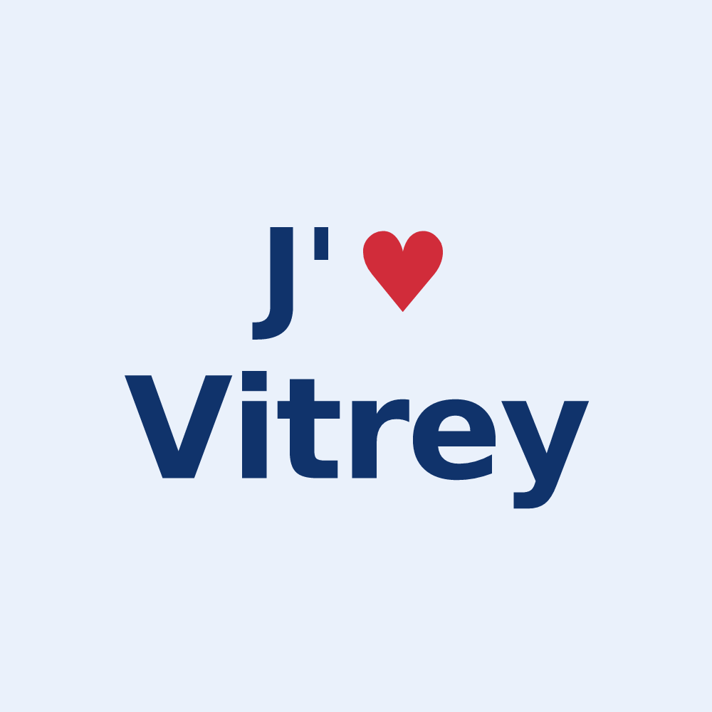 Sticker personnalisé Vitrey — design J'aime Vitrey