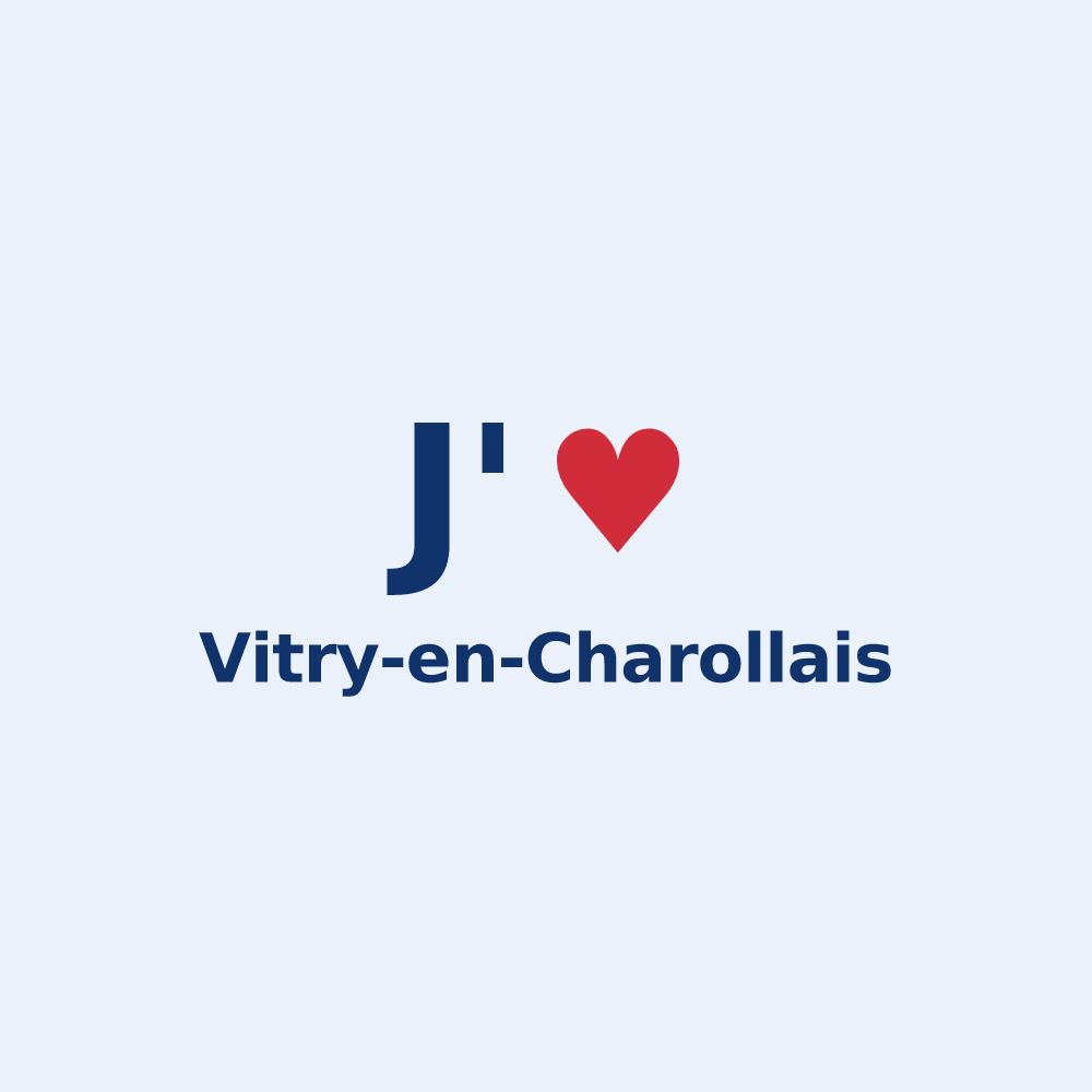 Sticker personnalisé Vitry-en-Charollais — design J'aime Vitry-en-Charollais