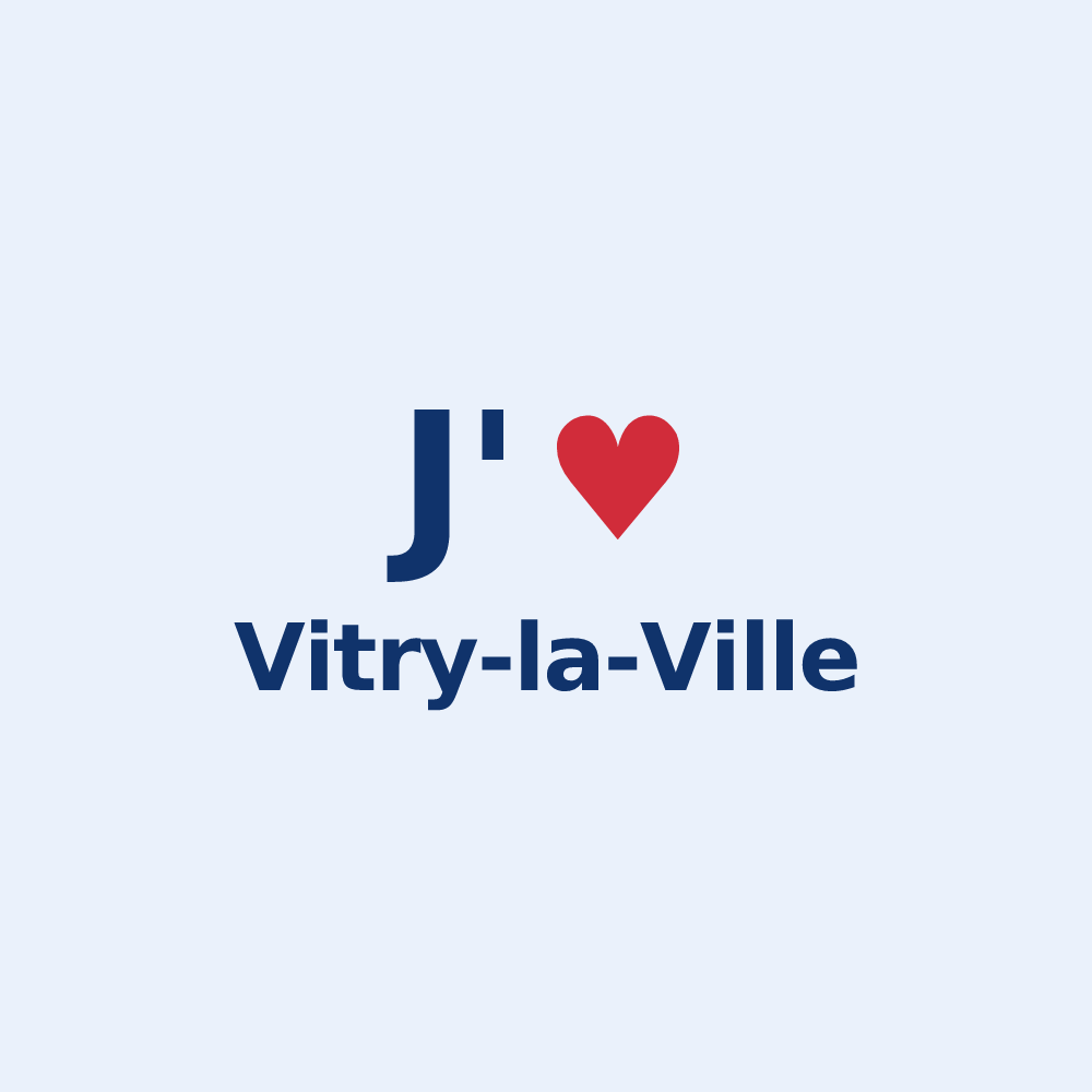 Sticker personnalisé Vitry-la-Ville — design J'aime Vitry-la-Ville