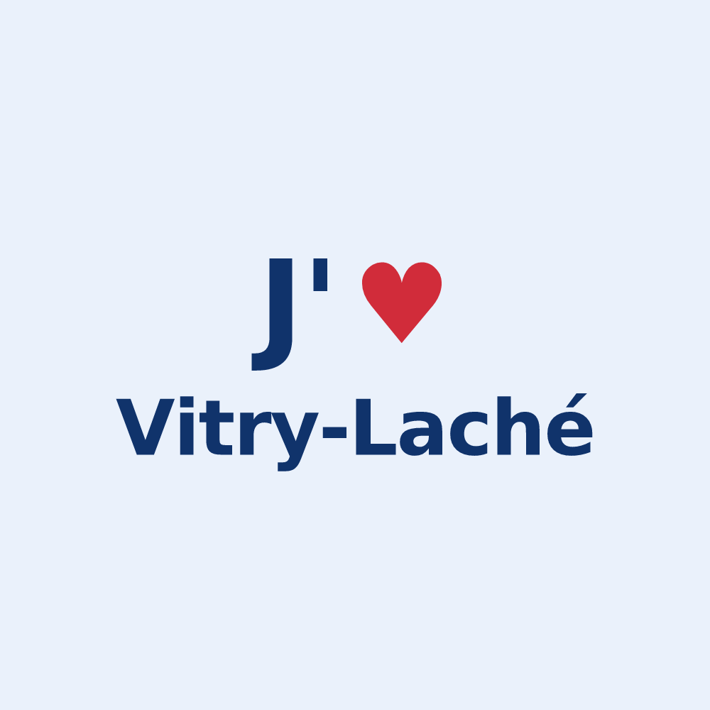 Sticker personnalisé Vitry-Laché — design J'aime Vitry-Laché