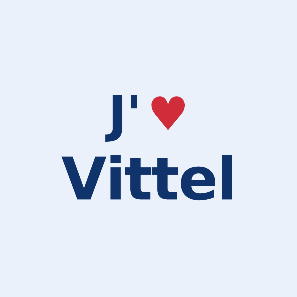 Sticker personnalisé Vittel — design J'aime Vittel