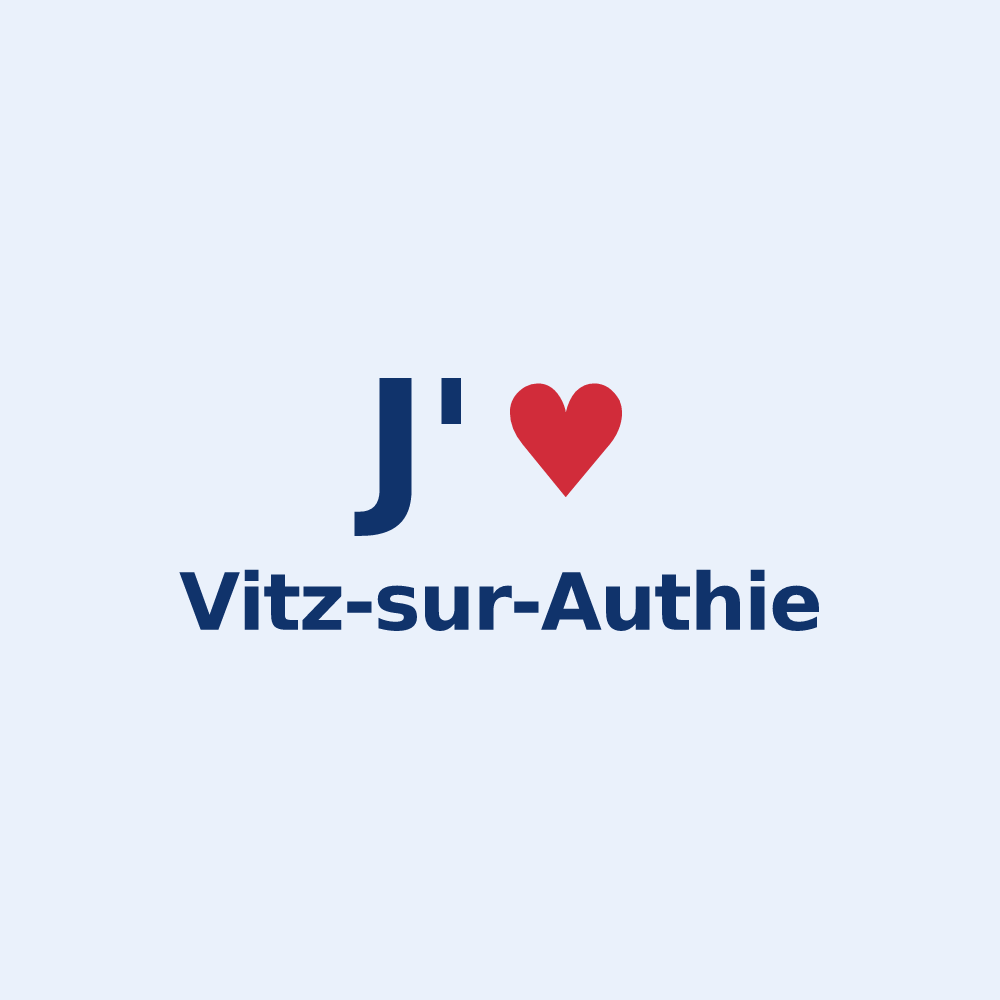Sticker personnalisé Vitz-sur-Authie — design J'aime Vitz-sur-Authie