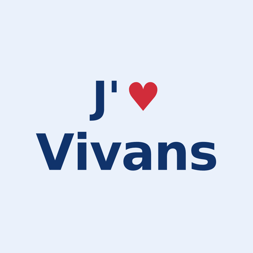 Sticker personnalisé Vivans — design J'aime Vivans