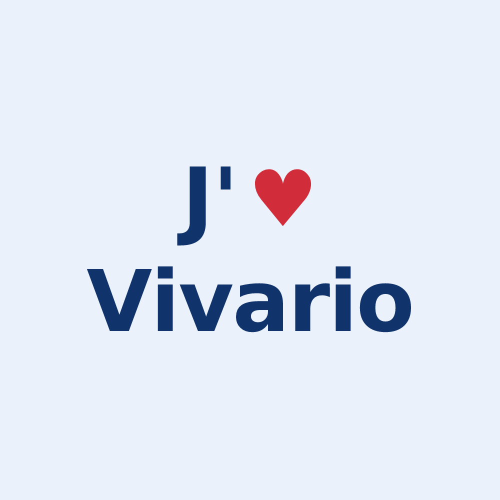 Sticker personnalisé Vivario — design J'aime Vivario
