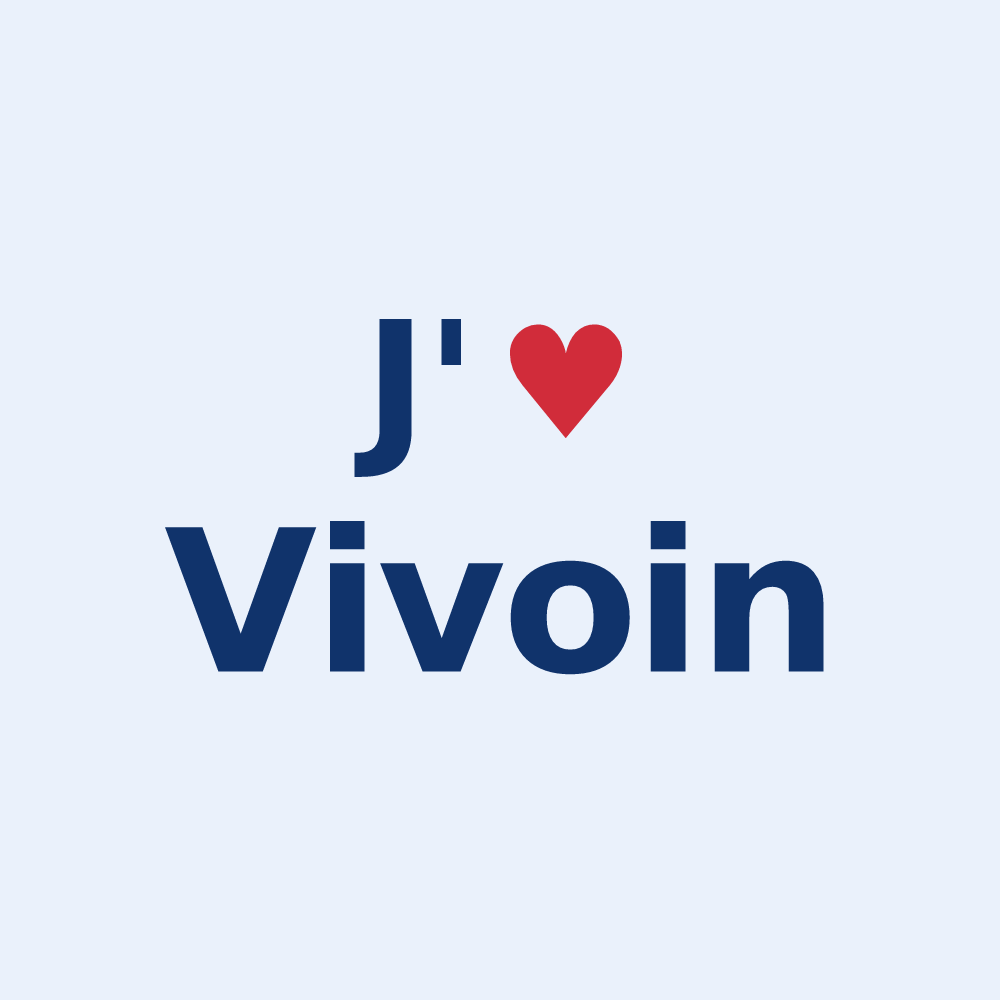 Sticker personnalisé Vivoin — design J'aime Vivoin