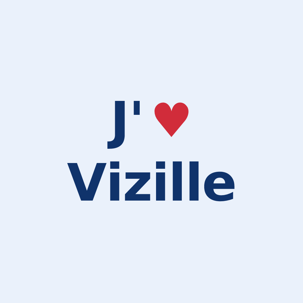 Sticker personnalisé Vizille — design J'aime Vizille