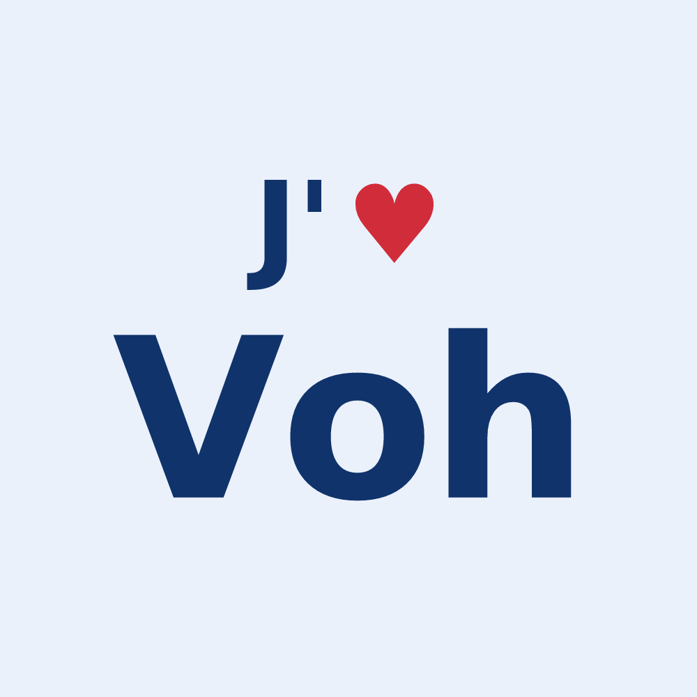 Sticker personnalisé Voh — design J'aime Voh