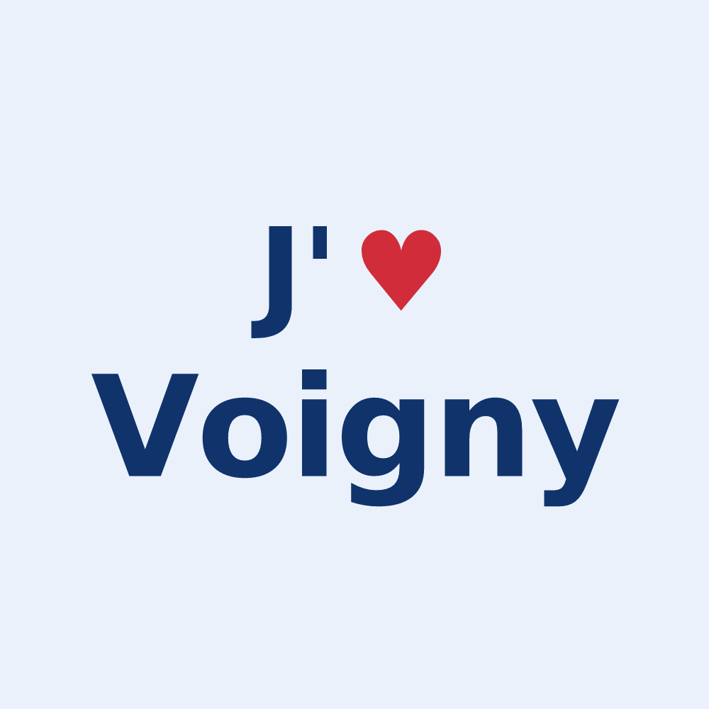 Sticker personnalisé Voigny — design J'aime Voigny