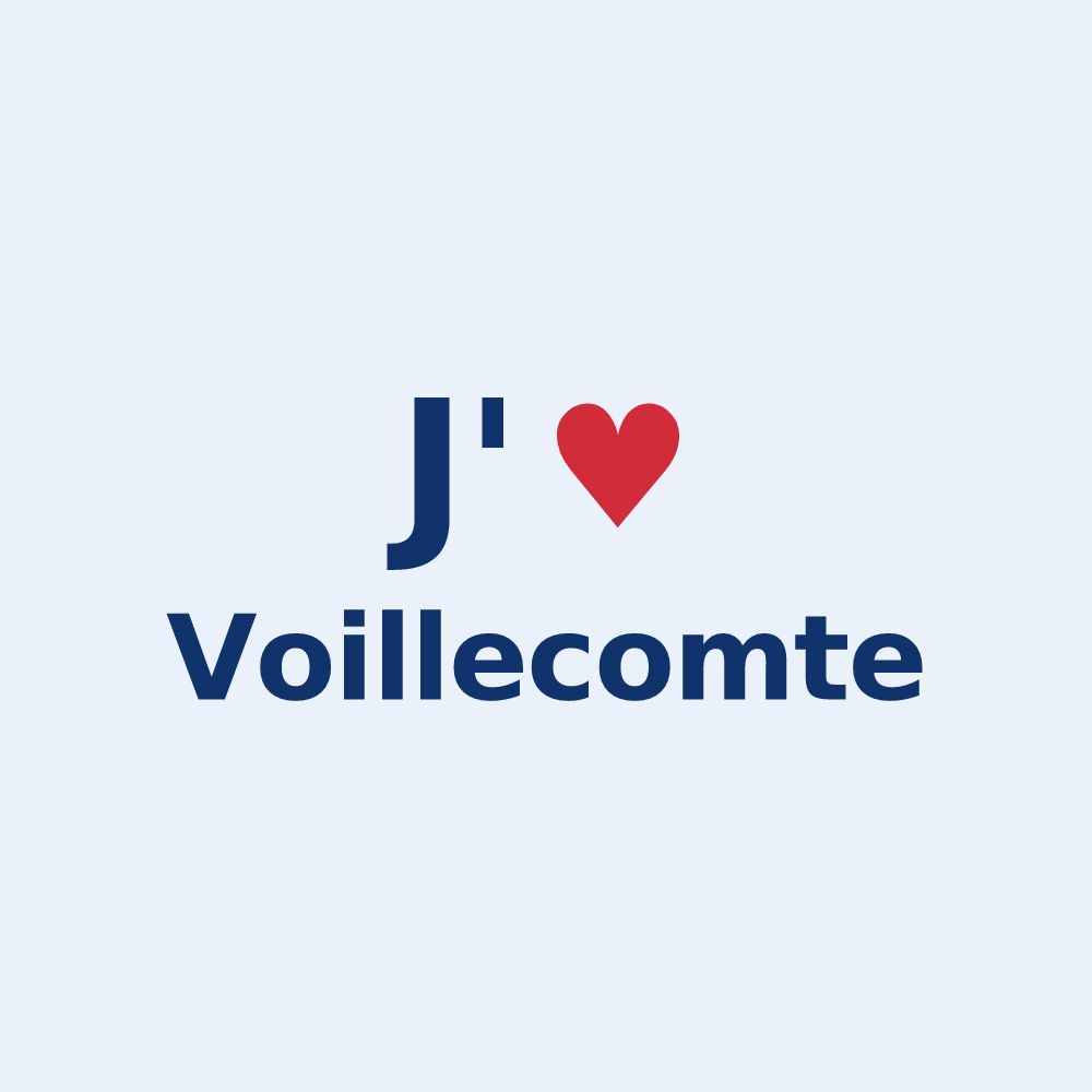 Sticker personnalisé Voillecomte — design J'aime Voillecomte