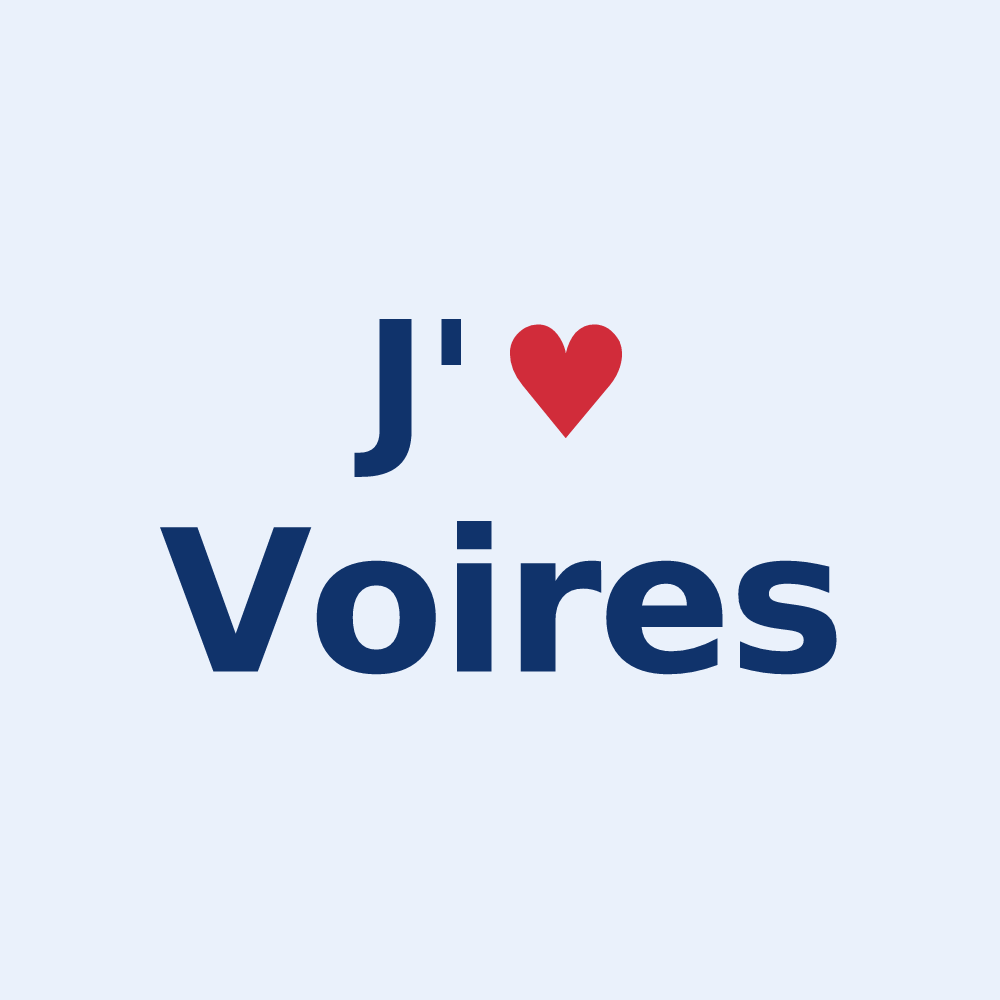 Sticker personnalisé Voires — design J'aime Voires