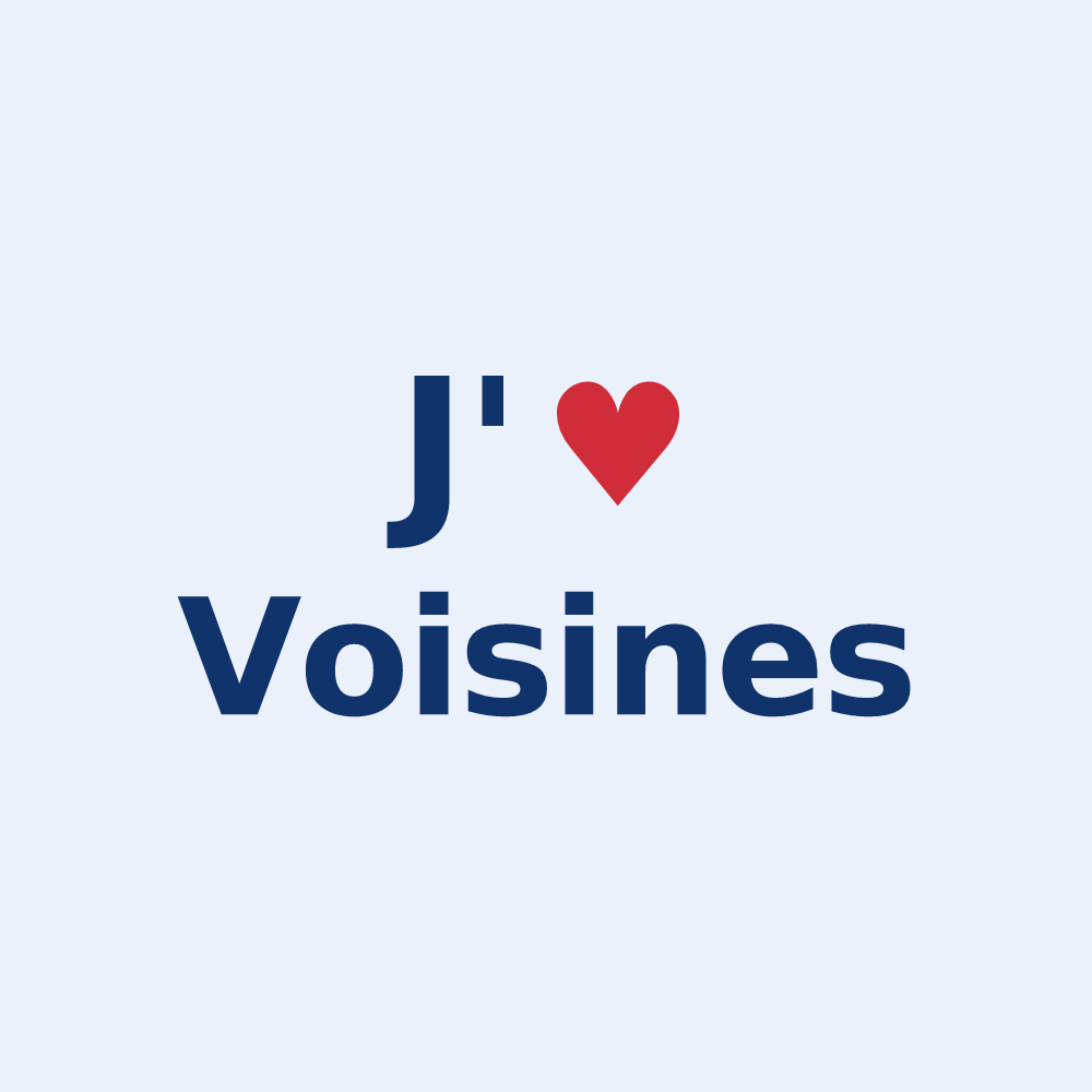 Sticker personnalisé Voisines — design J'aime Voisines