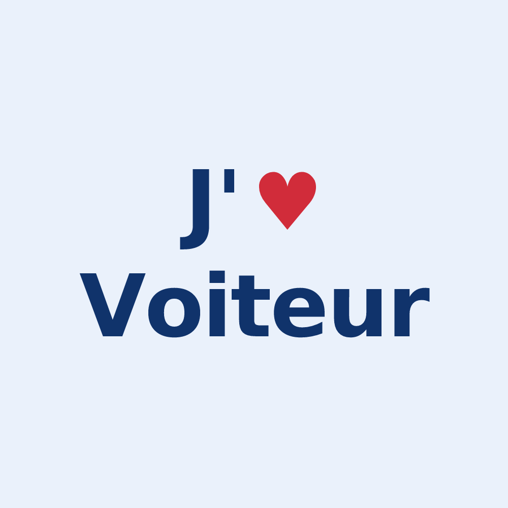 Sticker personnalisé Voiteur — design J'aime Voiteur