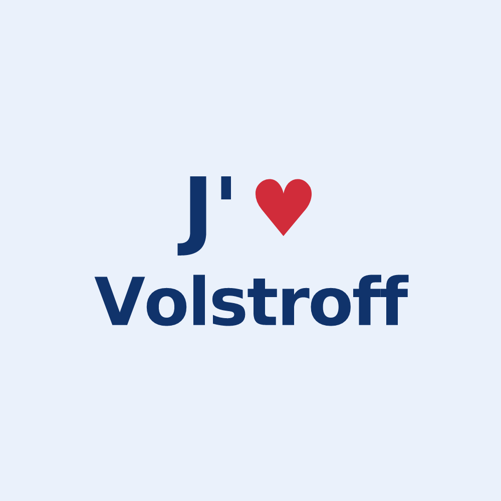 Sticker personnalisé Volstroff — design J'aime Volstroff