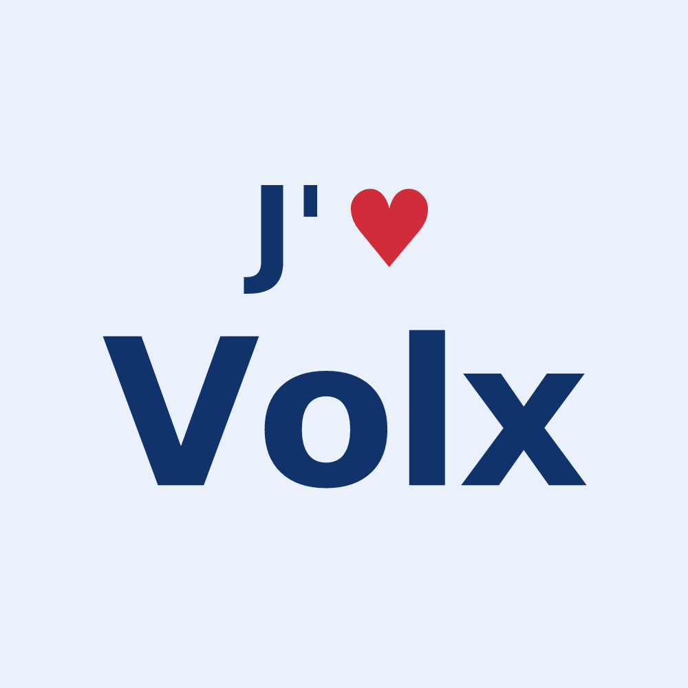 Sticker personnalisé Volx — design J'aime Volx