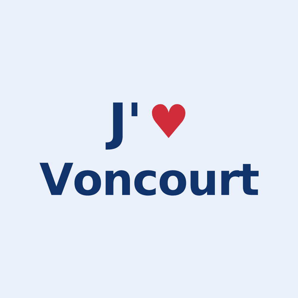 Sticker personnalisé Voncourt — design J'aime Voncourt