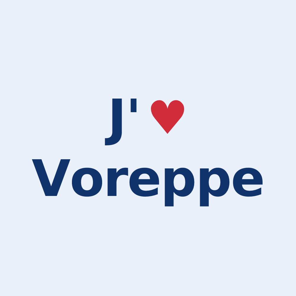 Sticker personnalisé Voreppe — design J'aime Voreppe