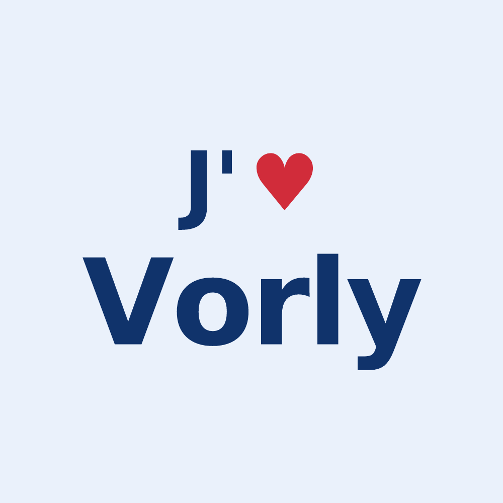 Sticker personnalisé Vorly — design J'aime Vorly