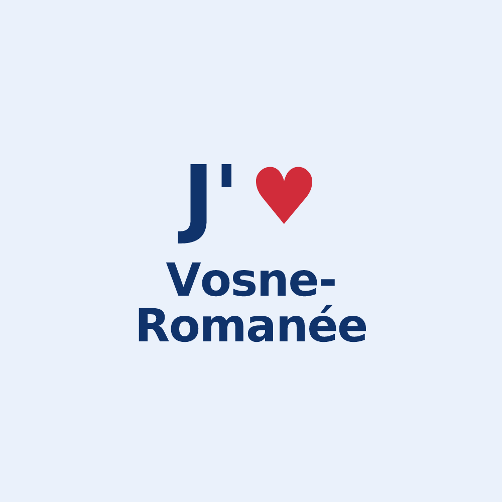 Sticker personnalisé Vosne-Romanée — design « J'aime Vosne-Romanée » imprimé sur le sticker