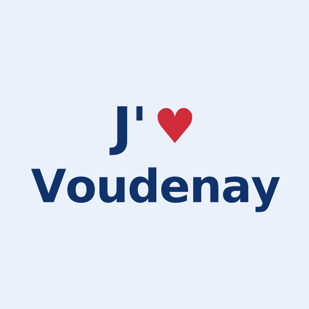 Sticker personnalisé Voudenay — design J'aime Voudenay