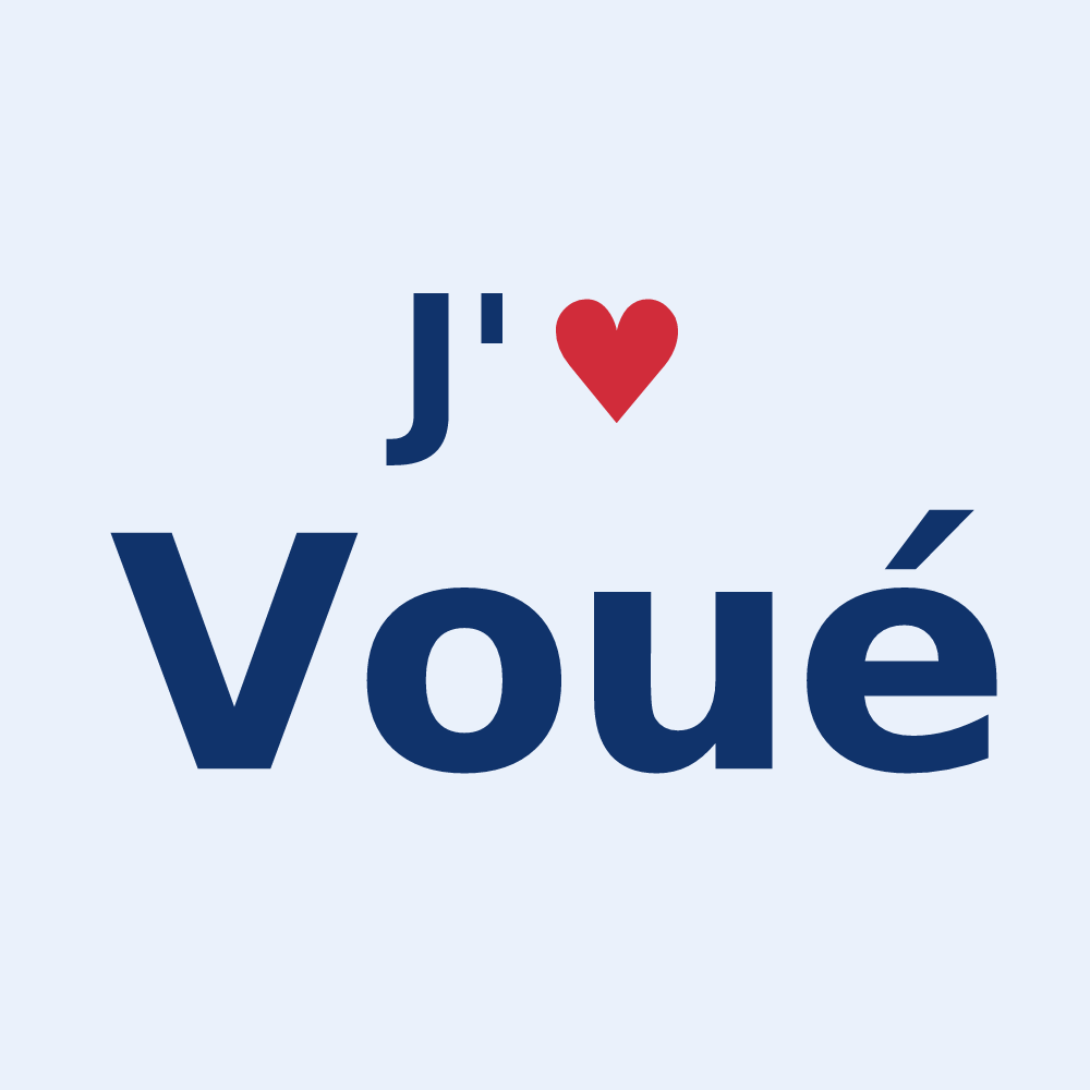 Sticker personnalisé Voué — design J'aime Voué