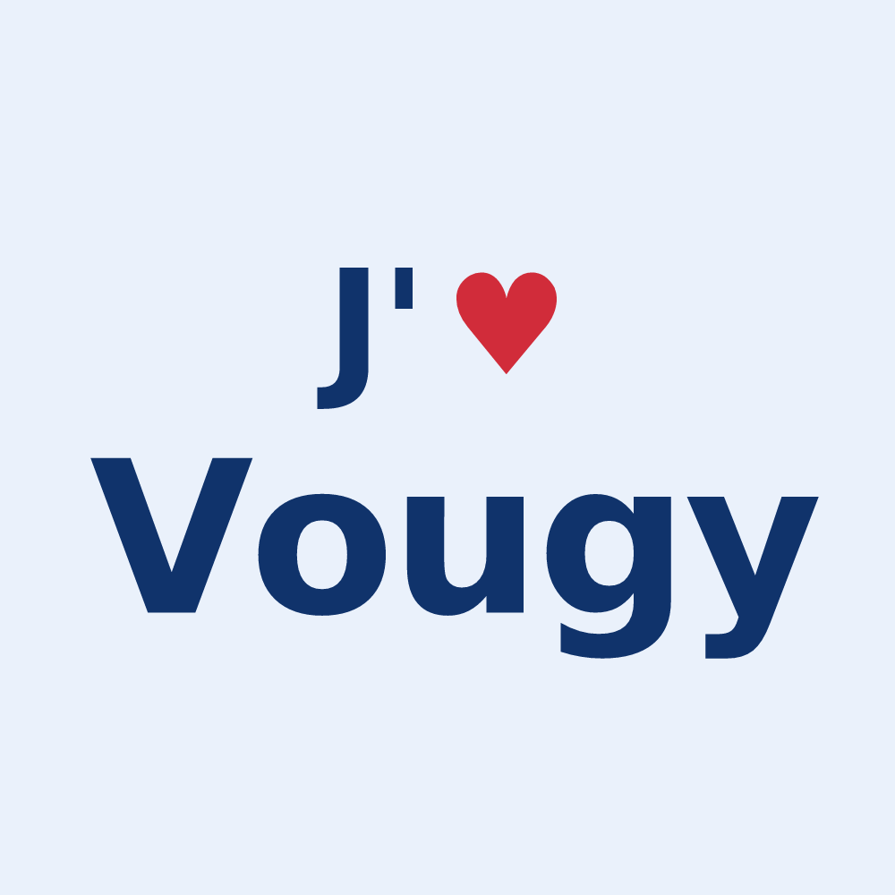 Sticker personnalisé Vougy — design J'aime Vougy