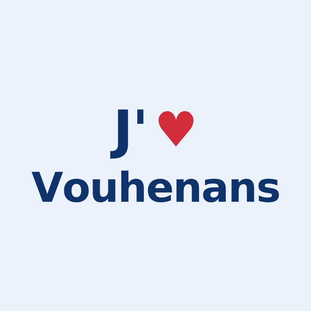 Sticker personnalisé Vouhenans — design J'aime Vouhenans
