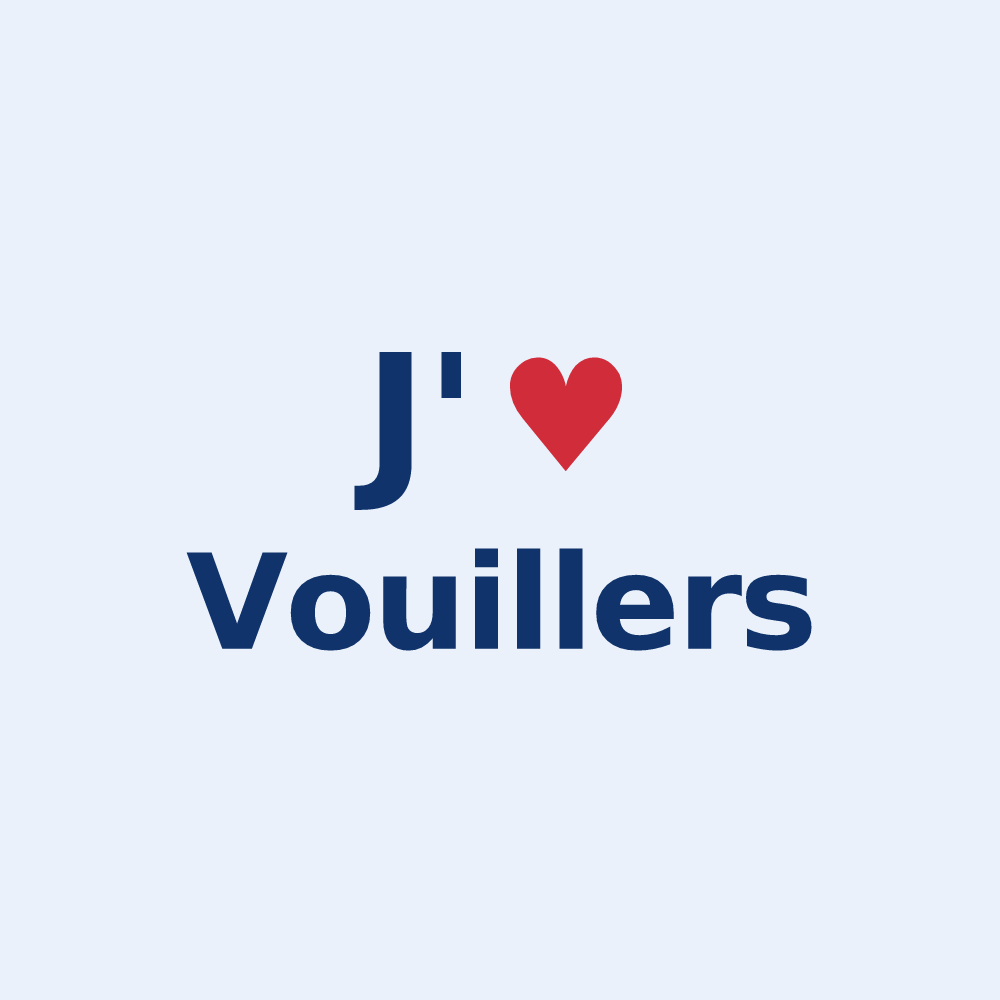 Sticker personnalisé Vouillers — design J'aime Vouillers