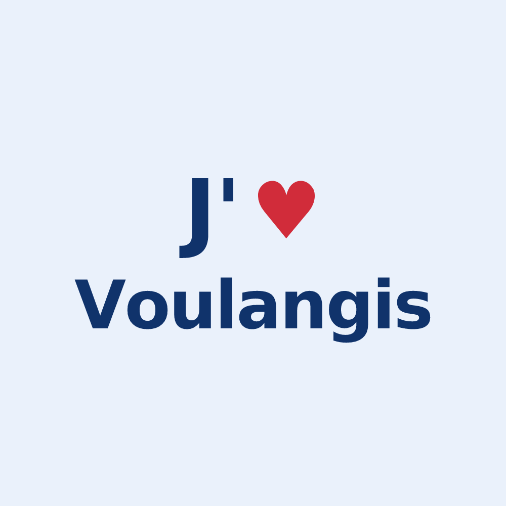 Sticker personnalisé Voulangis — design J'aime Voulangis