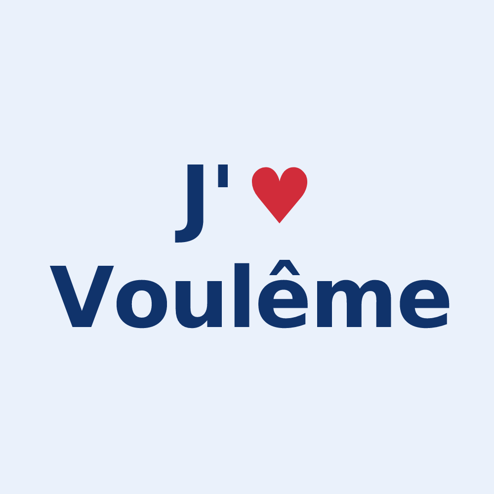 Sticker personnalisé Voulême — design « J'aime Voulême » imprimé sur le sticker
