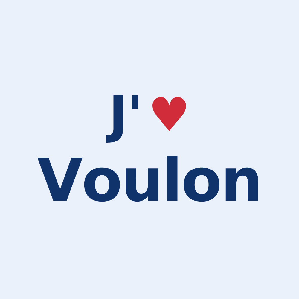 Sticker personnalisé Voulon — design J'aime Voulon