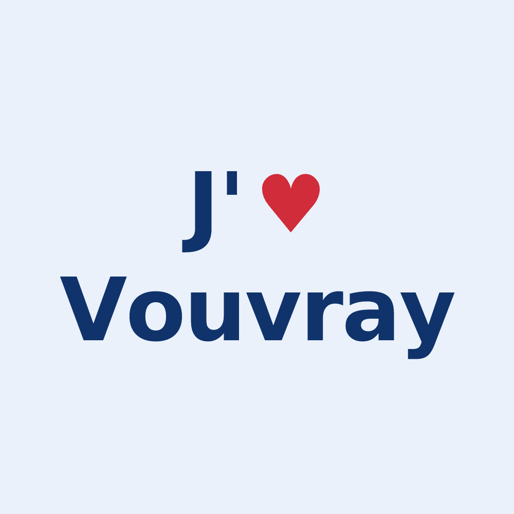 Sticker personnalisé Vouvray — design J'aime Vouvray