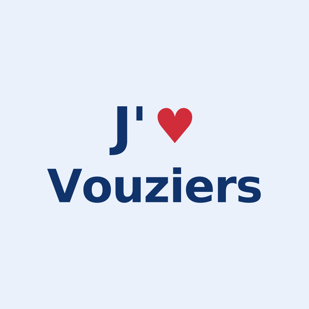 Sticker personnalisé Vouziers — design J'aime Vouziers