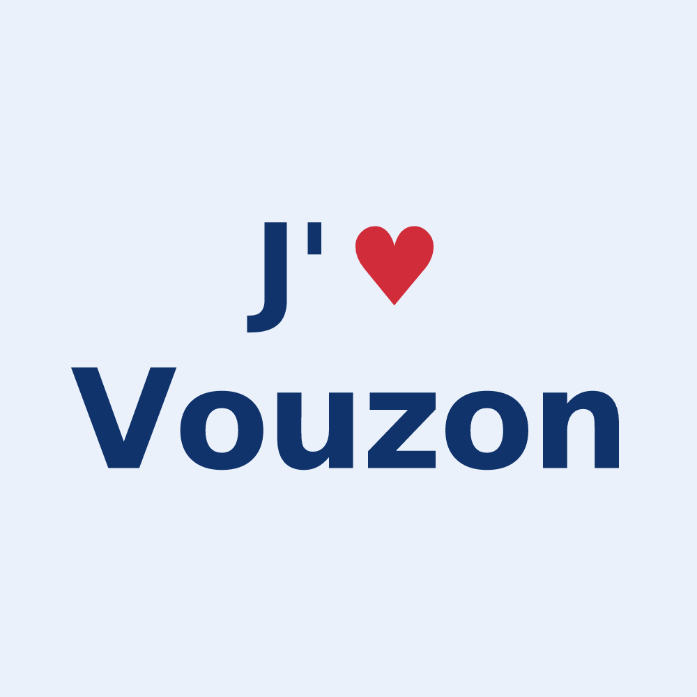 Sticker personnalisé Vouzon — design J'aime Vouzon