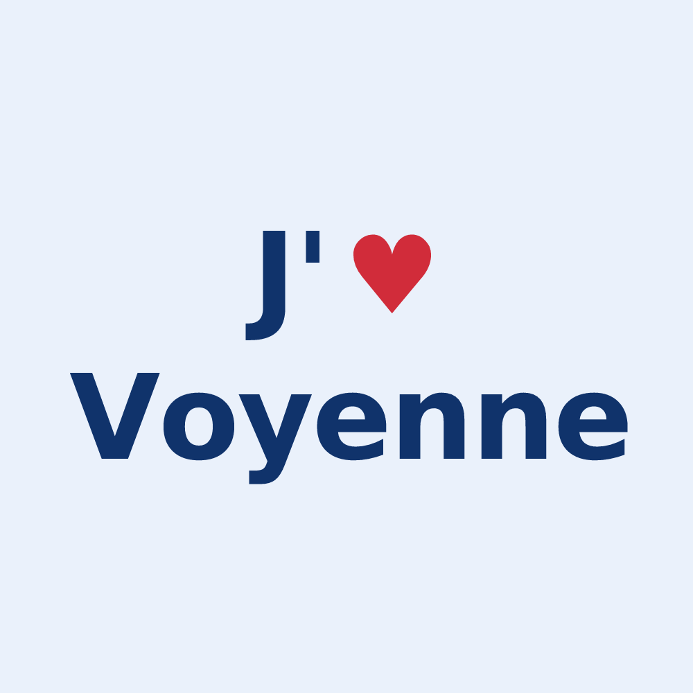 Sticker personnalisé Voyenne — design J'aime Voyenne