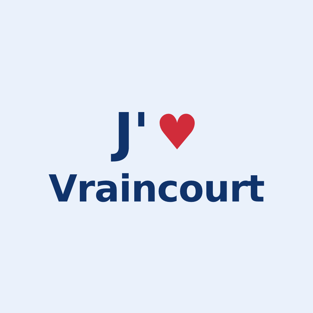 Sticker personnalisé Vraincourt — design J'aime Vraincourt