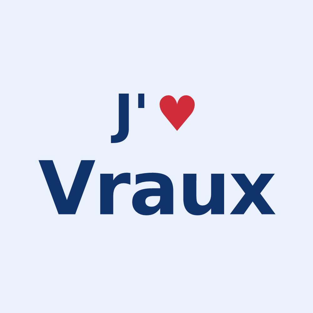 Sticker personnalisé Vraux — design J'aime Vraux
