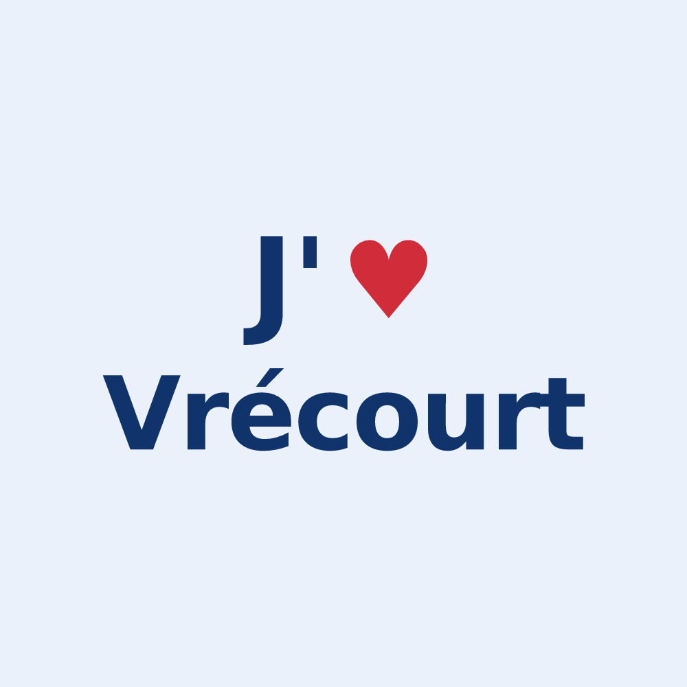 Sticker personnalisé Vrécourt — design J'aime Vrécourt