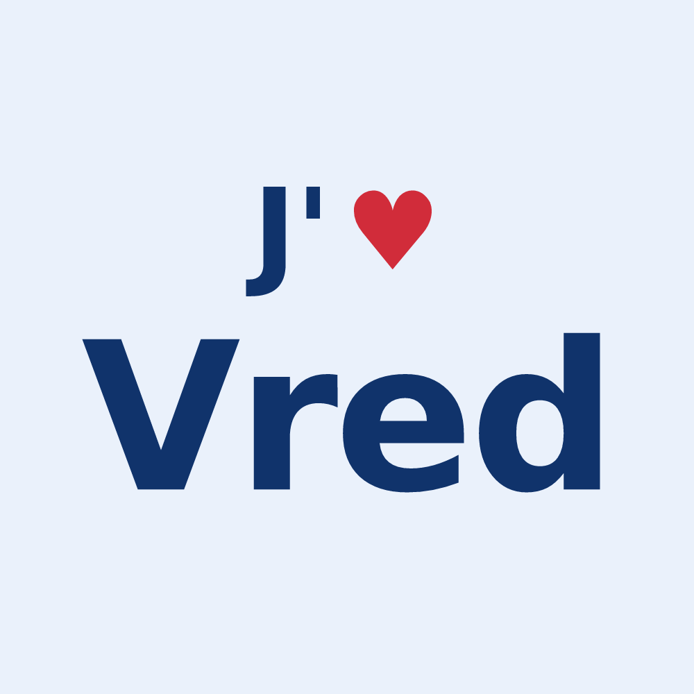 Sticker personnalisé Vred — design J'aime Vred