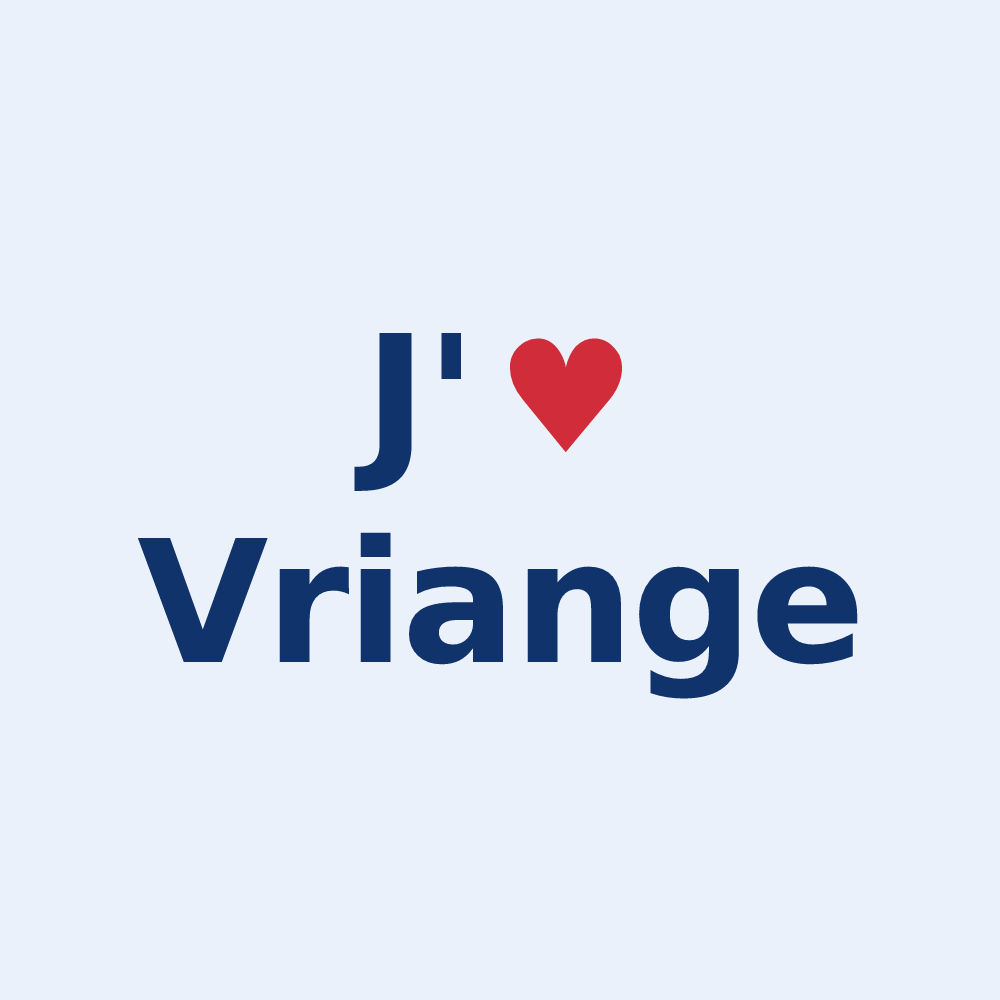 Sticker personnalisé Vriange — design J'aime Vriange