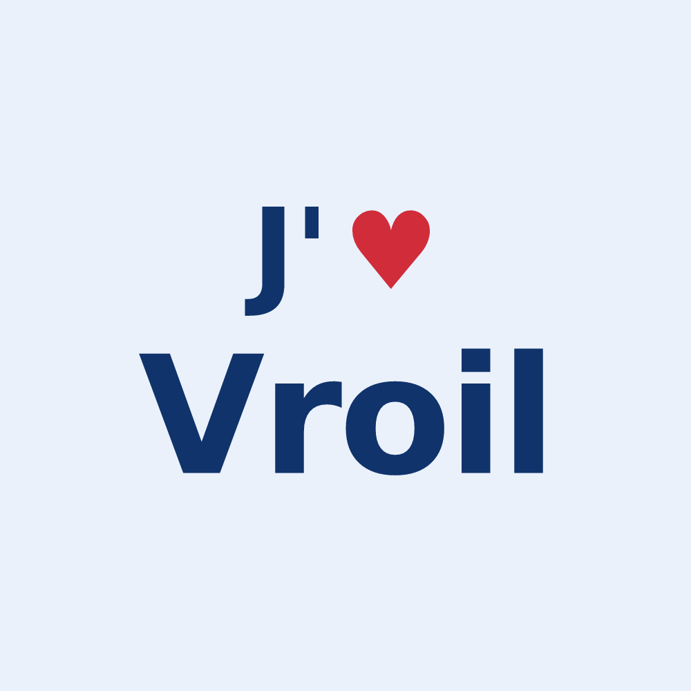 Sticker personnalisé Vroil — design J'aime Vroil