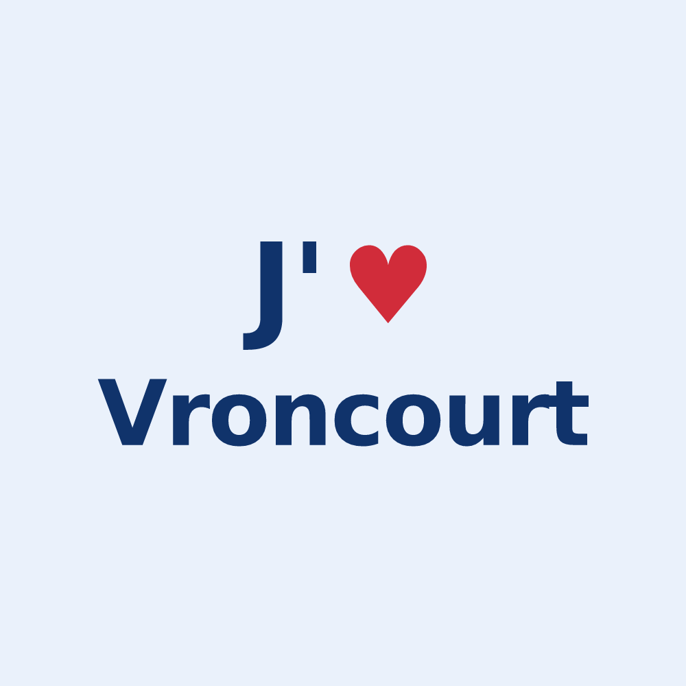 Sticker personnalisé Vroncourt — design J'aime Vroncourt