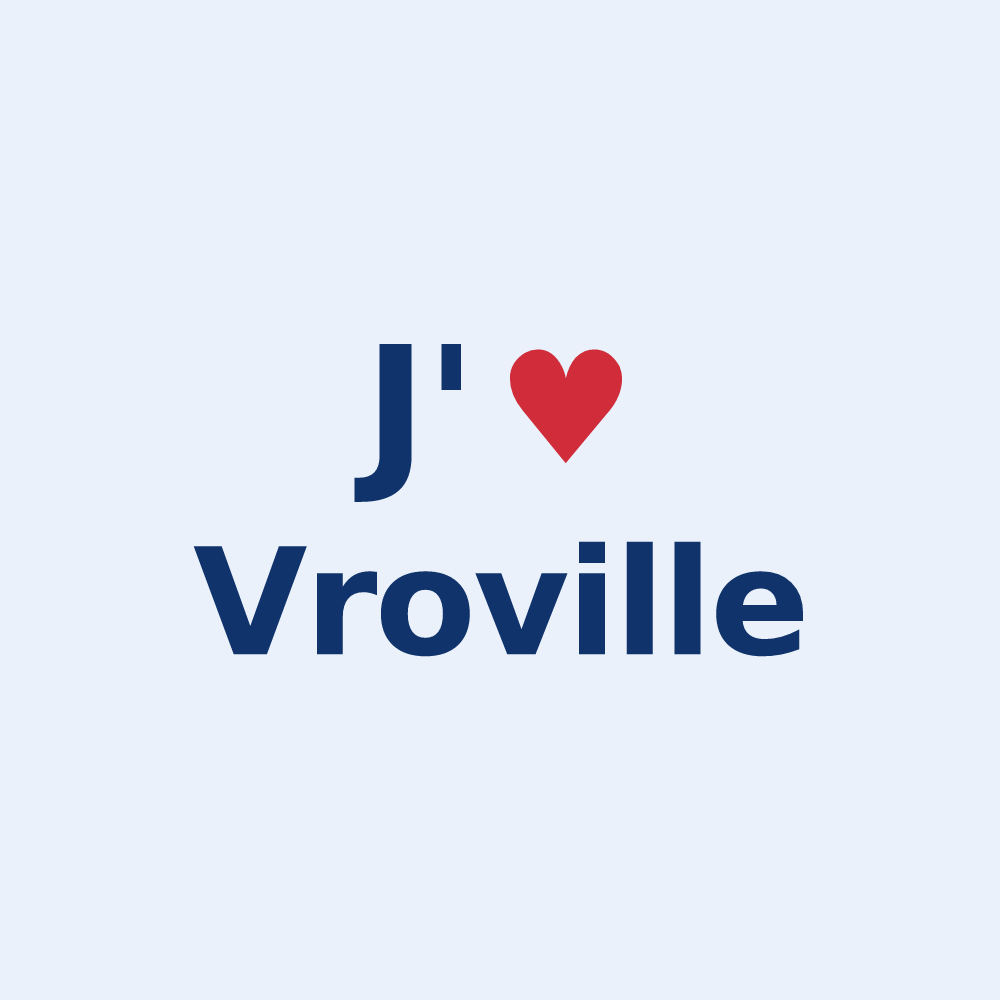 Sticker personnalisé Vroville — design J'aime Vroville