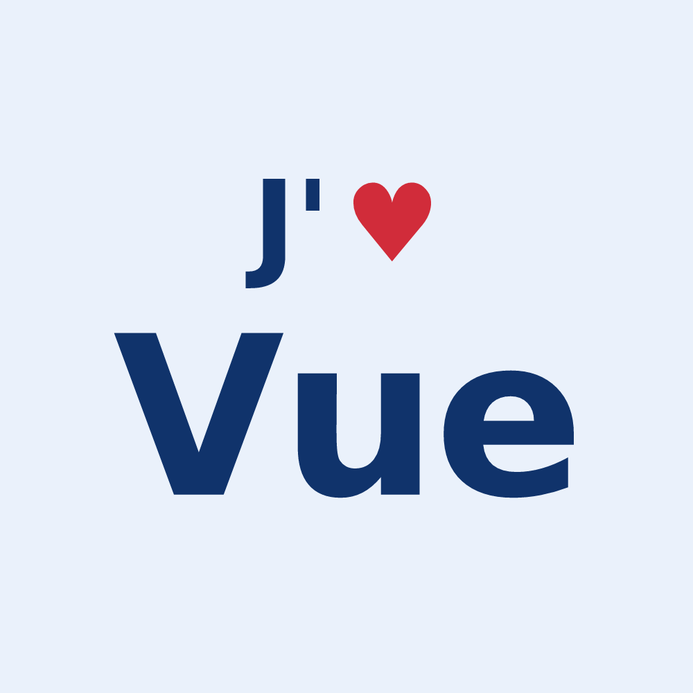 Sticker personnalisé Vue — design J'aime Vue