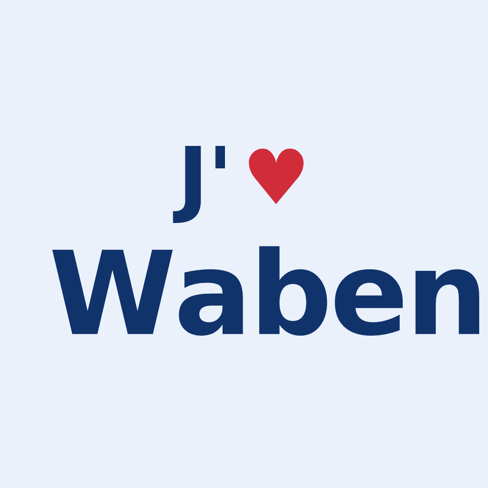 Sticker personnalisé Waben — design J'aime Waben