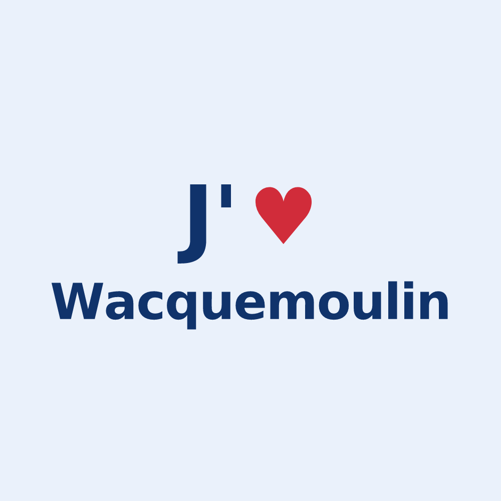 Sticker personnalisé Wacquemoulin — design J'aime Wacquemoulin